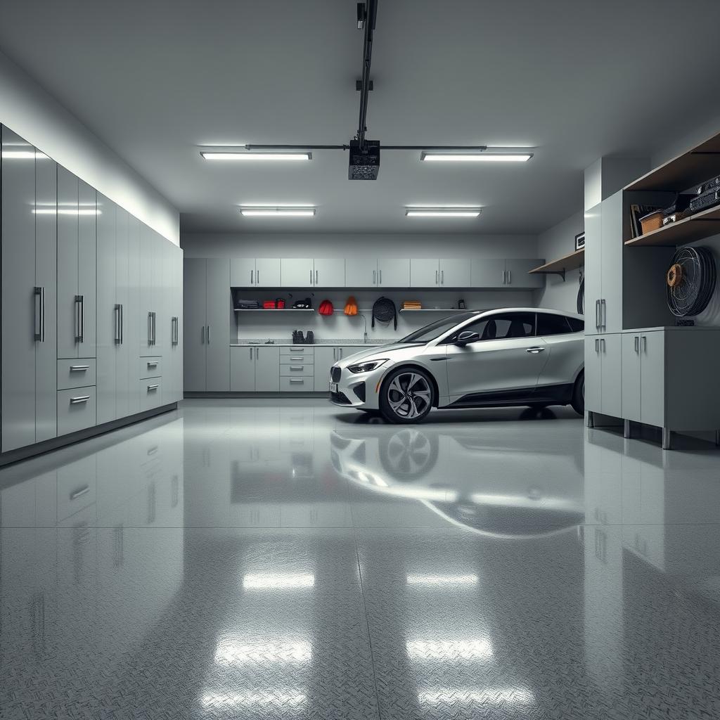 Polished concrete garage floor - CONCRETRON LLC Tampa Bay